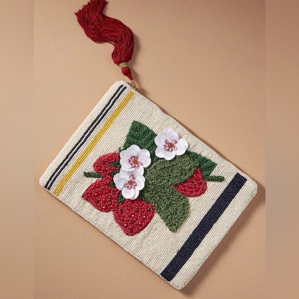 Anthropologie Fiona Beaded Pouch